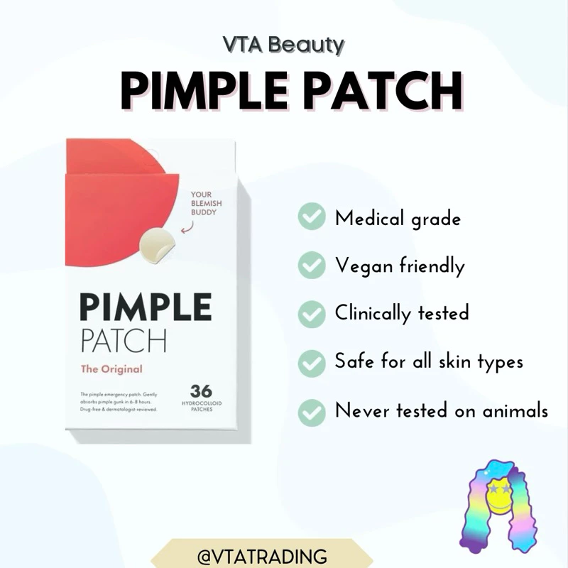 Antibacterial Tea Tree Oil Acne Pimple Patch 36 Hydrocolloid Patches
