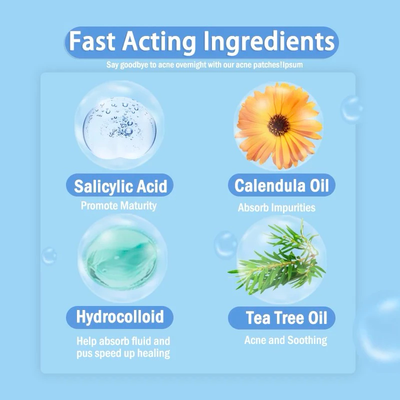 Antibacterial Tea Tree Oil Acne Pimple Patch 36 Hydrocolloid Patches - Image 5